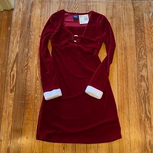 NWT Basic Edition Girl’s 10/12 Holiday Velour Dress